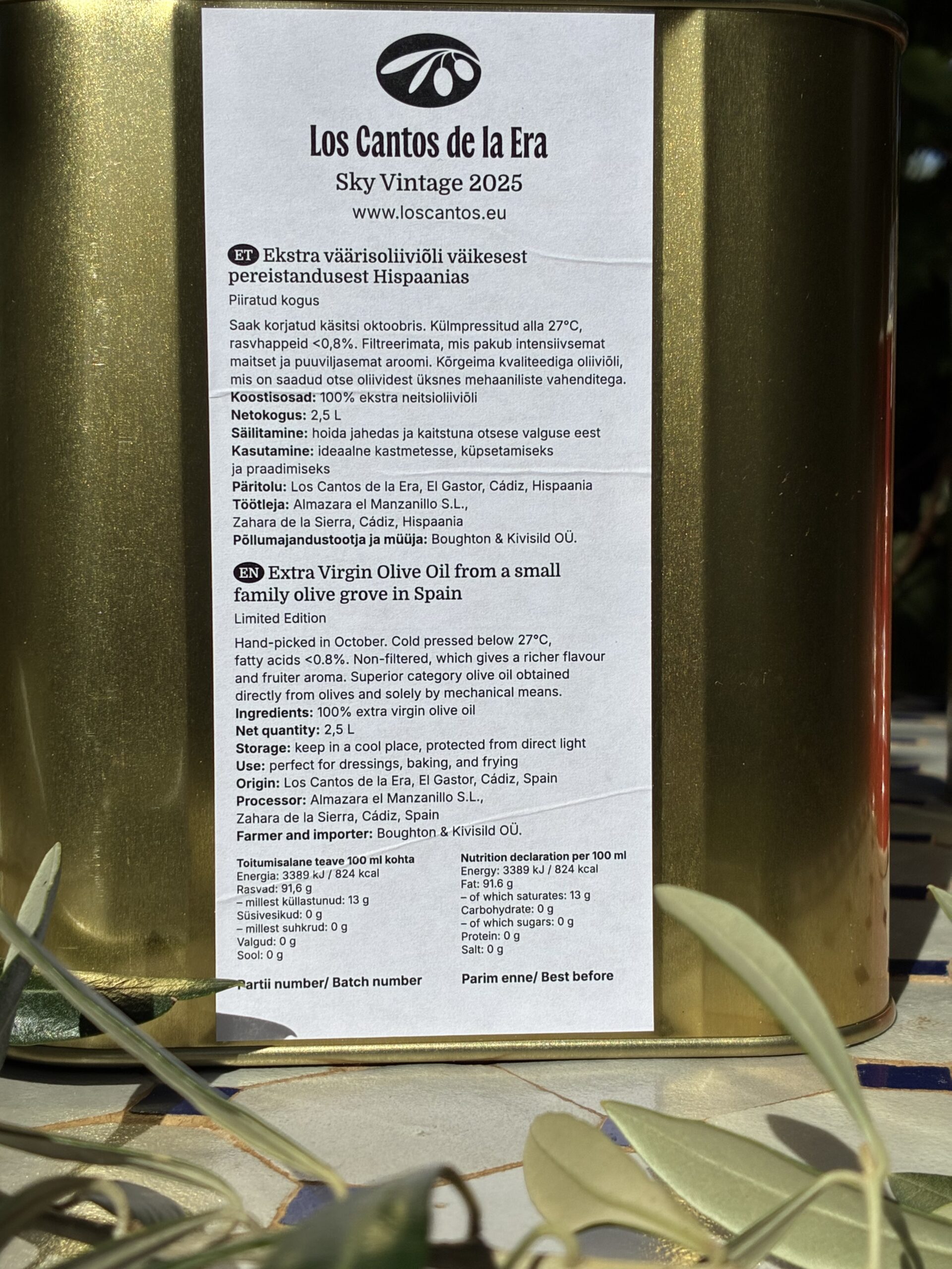 Terviseteadlik ja kaunis jõulukingitus endale ja oma lähedastele. 2,5L oliiviõli + 1 käsitööpudel. - Image 2